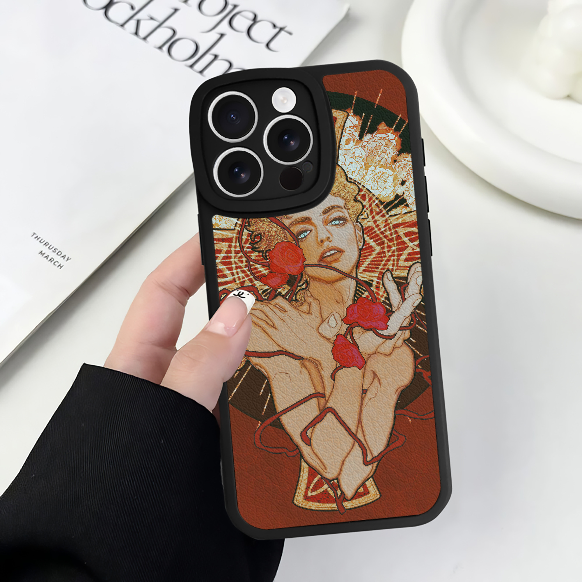 （画像用） ジョジョの奇妙な冒険 JoJo's Bizarre Adventure 【iPhone 16シリーズ対応】シリコンスマホケース（レザー調） 材質：シリコン